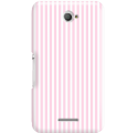Etui na telefon Sony Xperia E4 Candy Różowe Paski