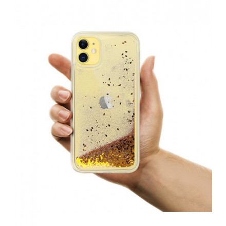 ETUI LIQUID SPARKLE NA TELEFON  APPLE IPHONE 11 ZŁOTY