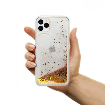 ETUI LIQUID SPARKLE NA TELEFON  APPLE IPHONE 11 PRO ZŁOTY