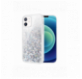 ETUI LIQUID SPARKLE NA TELEFON  APPLE IPHONE 12 / 12 PRO SREBRNY