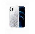 ETUI LIQUID SPARKLE NA TELEFON  APPLE IPHONE 12 PRO MAX SREBRNY