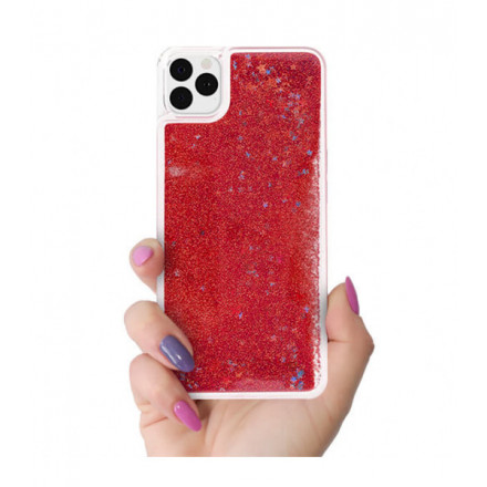 ETUI LIQUID SPARKLE NA TELEFON  APPLE IPHONE 11 PRO CZERWONY