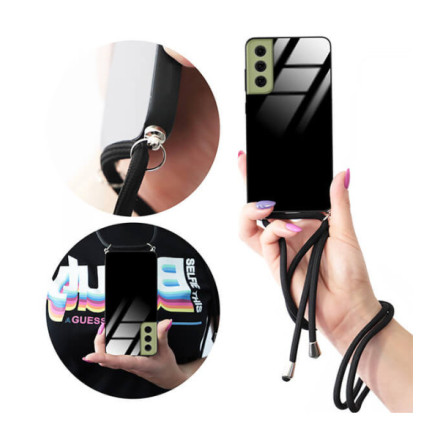 ETUI CROSS GLAM NA TELEFON SAMSUNG GALAXY S21 FE  BLACK