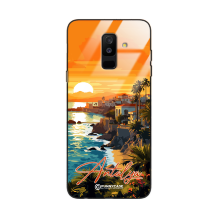 Etui Black Case Glass do SAMSUNG A6 PLUS 2018 SUMMER PARADISE ST_PAR101