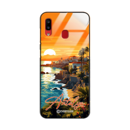 Etui Black Case Glass do SAMSUNG A20 SUMMER PARADISE ST_PAR101