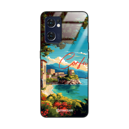 Etui Black Case Glass do OPPO RENO 7 5G SUMMER PARADISE ST_PAR102