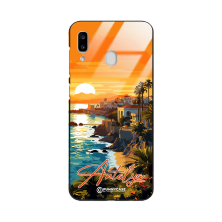 Etui Black Case Glass do SAMSUNG GALAXY A20E SUMMER PARADISE ST_PAR101