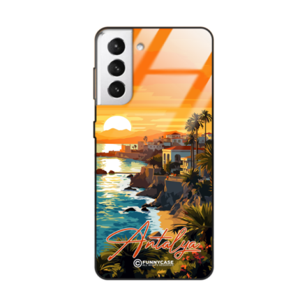 Etui Black Case Glass do SAMSUNG GALAXY S21 PLUS SUMMER PARADISE ST_PAR101