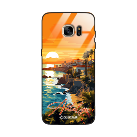 Etui Black Case Glass do SAMSUNG S7 EDGE SUMMER PARADISE ST_PAR101