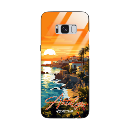 Etui Black Case Glass do SAMSUNG S8 SUMMER PARADISE ST_PAR101