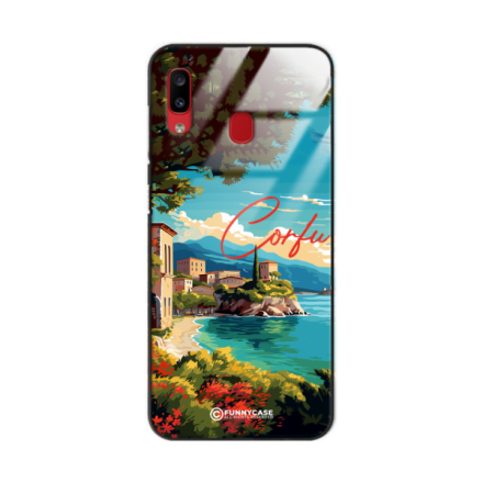 Etui Black Case Glass do SAMSUNG A20 SUMMER PARADISE ST_PAR102