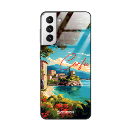 Etui Black Case Glass do SAMSUNG GALAXY S21 PLUS SUMMER PARADISE ST_PAR102