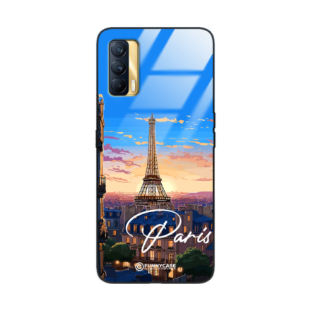 Etui Black Case Glass do REALME V15 SUMMER PARADISE ST_PAR104