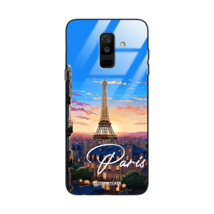 Etui Black Case Glass do SAMSUNG A6 PLUS 2018 SUMMER PARADISE ST_PAR104