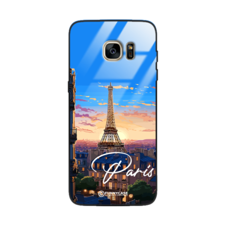 Etui Black Case Glass do SAMSUNG S7 EDGE SUMMER PARADISE ST_PAR104