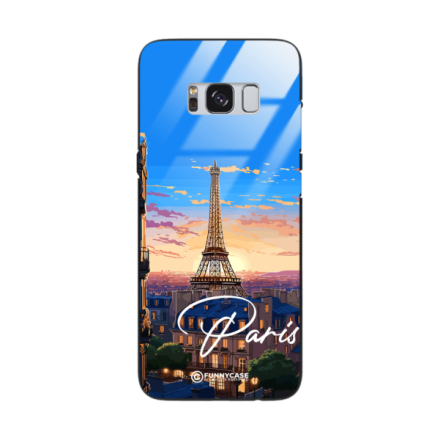 Etui Black Case Glass do SAMSUNG S8 SUMMER PARADISE ST_PAR104