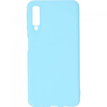 ETUI GUMA SMOOTH SAMSUNG A7 2018 NIEBIESKI