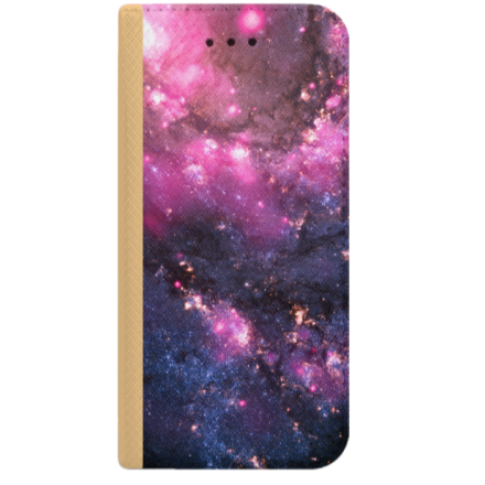 ETUI BOOK MAGNET NA TELEFON HUAWEI P10 LITE ZŁOTY GALAKTYKA