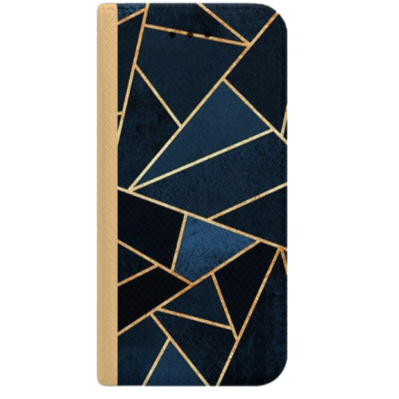 ETUI BOOK MAGNET NA TELEFON HUAWEI P10 LITE ZŁOTY GEOMETRYCZNE IDYGO