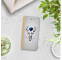 ETUI BOOK MAGNET NA TELEFON HUAWEI P10 LITE ZŁOTY JELEŃ GEOMETRYCZNY