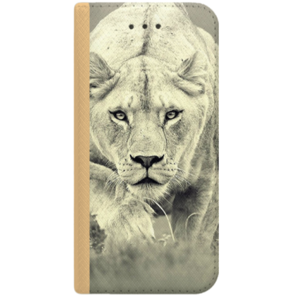 ETUI BOOK MAGNET NA TELEFON HUAWEI P10 LITE ZŁOTY LWICA