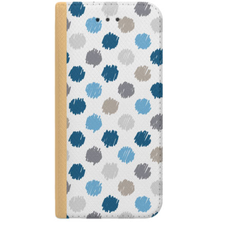 ETUI BOOK MAGNET NA TELEFON HUAWEI Y5 2018 ZŁOTY MALOWANE KROPKI