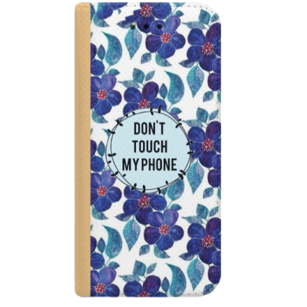 ETUI BOOK MAGNET NA TELEFON IPHONE 6 6S ZŁOTY KWIATY