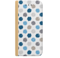 ETUI BOOK MAGNET NA TELEFON IPHONE 6 6S ZŁOTY MALOWANE KROPKI