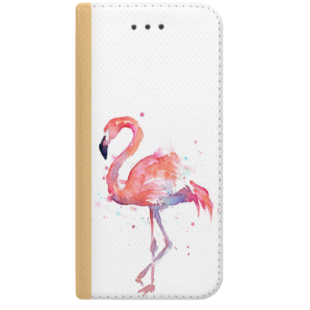 ETUI BOOK MAGNET NA TELEFON IPHONE 6 6S ZŁOTY MALOWANY FLAMING