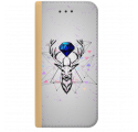 ETUI BOOK MAGNET NA TELEFON IPHONE 7 / 8 ZŁOTY JELEŃ GEOMETRYCZNY