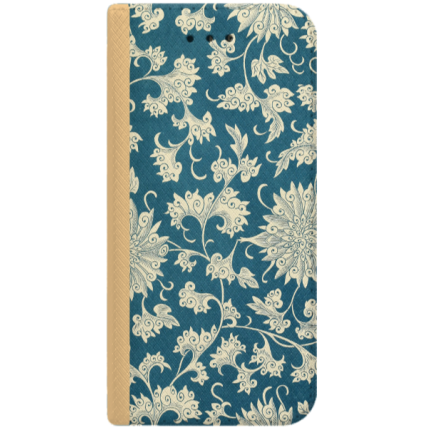 ETUI BOOK MAGNET NA TELEFON IPHONE 7 / 8 ZŁOTY KWIATY ORNAMENTY