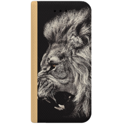 ETUI BOOK MAGNET NA TELEFON IPHONE 7 / 8 ZŁOTY LEW