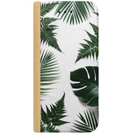 ETUI BOOK MAGNET NA TELEFON IPHONE 7 / 8 ZŁOTY LIŚCIE PALM