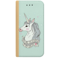 ETUI BOOK MAGNET NA TELEFON IPHONE 7 / 8 ZŁOTY UNICORN SZCZĘŚLIWY JEDNOROŻEC