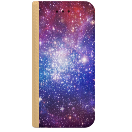 ETUI BOOK MAGNET NA TELEFON IPHONE XR ZŁOTY WSZECHŚWIAT