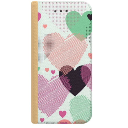 ETUI BOOK MAGNET NA TELEFON IPHONE XS MAX ZŁOTY SERCA