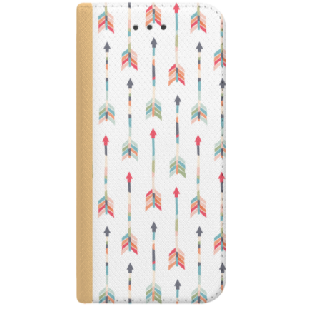 ETUI BOOK MAGNET NA TELEFON IPHONE XS MAX ZŁOTY STRZELISTE WZORY