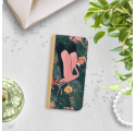 ETUI BOOK MAGNET NA TELEFON IPHONE XS MAX ZŁOTY TROPIKALNY FLAMING