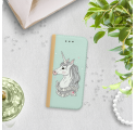 ETUI BOOK MAGNET NA TELEFON IPHONE XS MAX ZŁOTY UNICORN SZCZĘŚLIWY JEDNOROŻEC