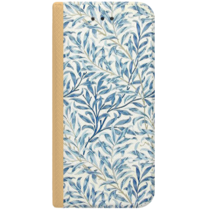 ETUI BOOK MAGNET NA TELEFON SAMSUNG GALAXY J5 2017 ZŁOTY NIEBIESKIE LIŚCIE