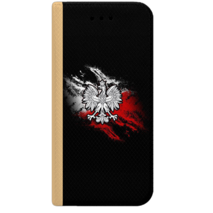 ETUI BOOK MAGNET NA TELEFON SAMSUNG GALAXY J5 2017 ZŁOTY PATRIOTYCZNE BARWY ORZEŁ