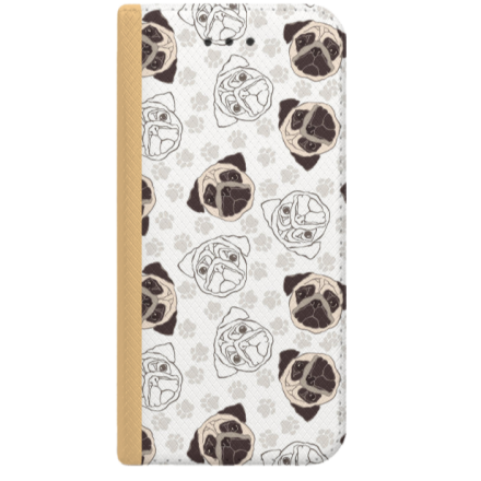 ETUI BOOK MAGNET NA TELEFON SAMSUNG GALAXY J5 2017 ZŁOTY PSIAKI