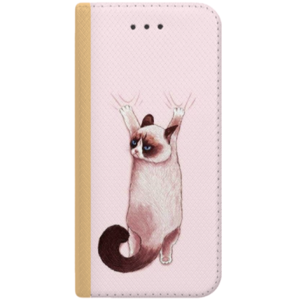 ETUI BOOK MAGNET NA TELEFON SAMSUNG GALAXY J5 2017 ZŁOTY ROŻOWY KOT