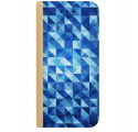 ETUI BOOK MAGNET NA TELEFON HTC 10 ZŁOTY BLUE GEOMETRIC