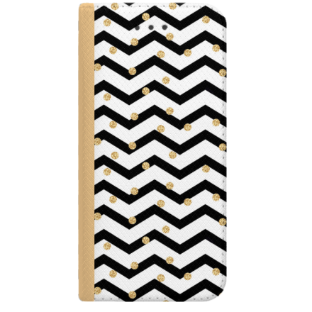 ETUI BOOK MAGNET NA TELEFON HUAWEI P10 LITE ZŁOTY GOLD BLACK WHITE