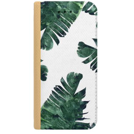 ETUI BOOK MAGNET NA TELEFON HUAWEI P10 LITE ZŁOTY LIŚCIE LEAFS