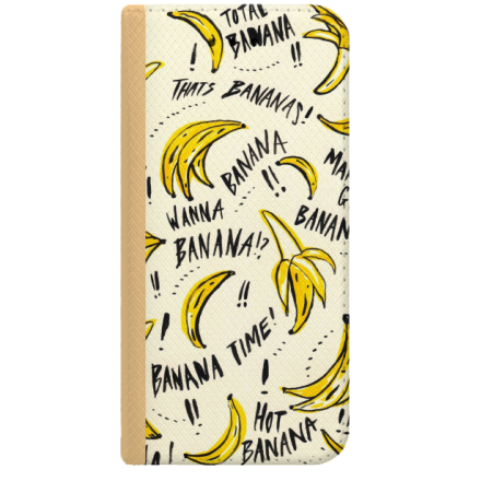 ETUI BOOK MAGNET NA TELEFON HUAWEI Y5 2018 ZŁOTY BANANA BANANY