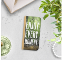 ETUI BOOK MAGNET NA TELEFON HUAWEI Y5 2018 ZŁOTY ENJOY EVERY MOMENT 2