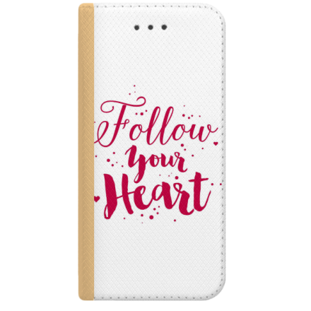 ETUI BOOK MAGNET NA TELEFON HUAWEI Y5 2018 ZŁOTY FOLLOW YOUR HEART