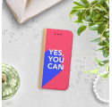ETUI BOOK MAGNET NA TELEFON IPHONE 6 6S ZŁOTY YES YOU CAN